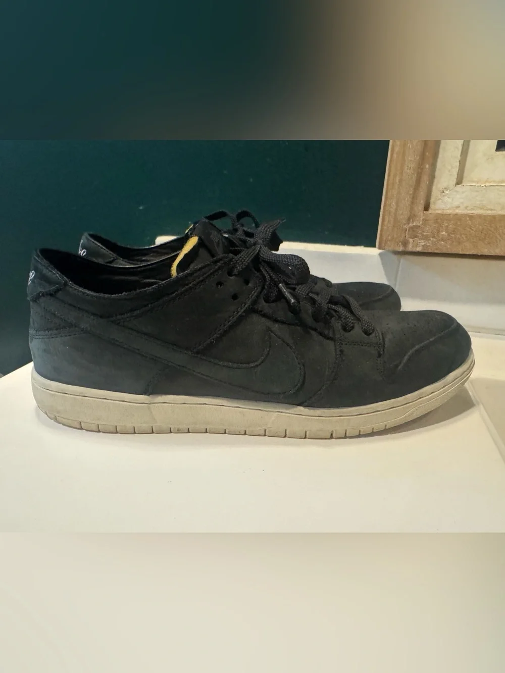 Nike SB Dunk Low Black Suede Low-Top Sneakers - Men Size 12